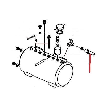 TUBE ECHANGEUR SUPERIEUR CHAUDIERE ORIGINE SAN REMO - FNAQ455