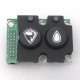 TASTENBRETT 2 DRUCKTASTE + 2 LED ZOE HERKUNFT SAN REMO