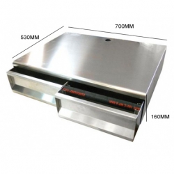 VASCHA A MARC INOX 2 TIROIRS STANDARD 700X530X160MM PER