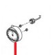 MANOMETRE OVALE FOND BLANC ORIGINE SPAZIALE - FCQ6539