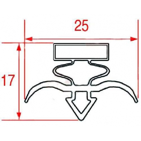 JOINT DE PORTE VITREE 1527X586MM HORIZON 600 ORIGINE ODIC - BQQ6580