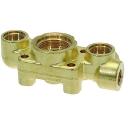 NECTA BRASS BLOCK WITHOUT SOLENOID VALVES WITH STAINLESS STEEL INSERT