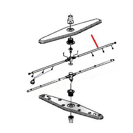 ARM OF RINSING DROIT- NOZZLES - QUQ6989