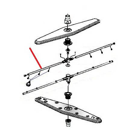 ARM OF RINSING LEFT - NOZZLES GENUINE DIHR