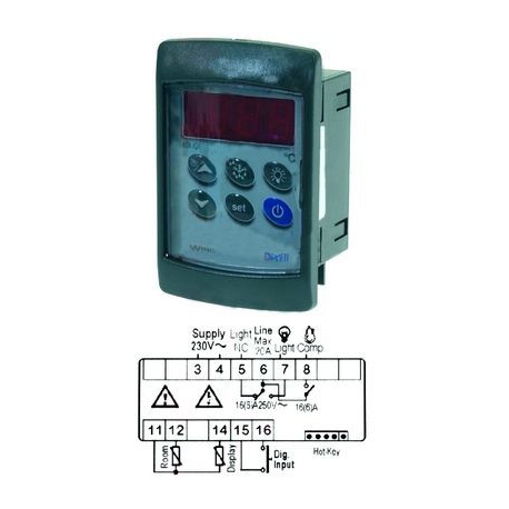 CONTROLADOR DIXELL XW20VS-5NOCO 230V 2 SONDAS NTC NON - TIQ10844