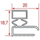 GASKET MAGNETIC L:605MM H:455MM WHITE