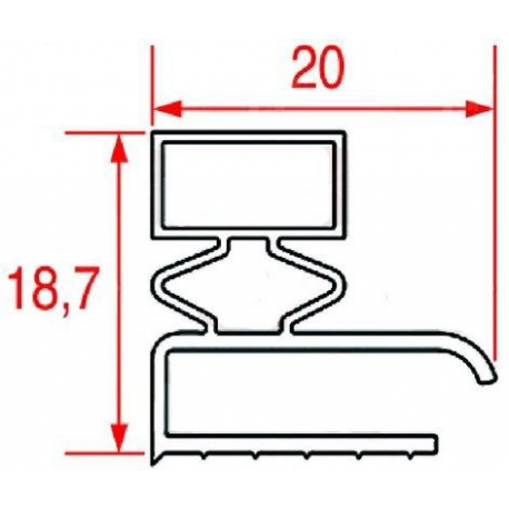 JOINT MAGNETIQUE L:605MM H:455MM BLANC - TIQ10185