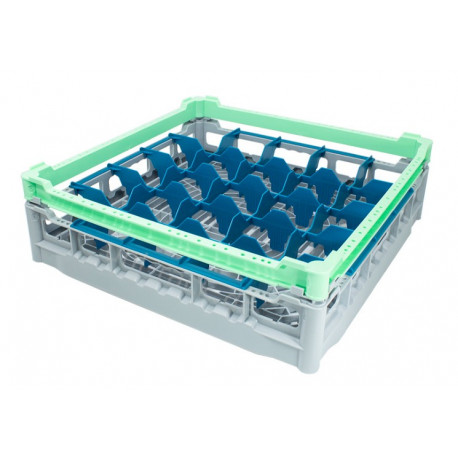 PANIER A VERRES L 500MM LAR. 500MM H 115MM 25 COMPARTIMENT 90X90MM FRIES RACK - ITQ422