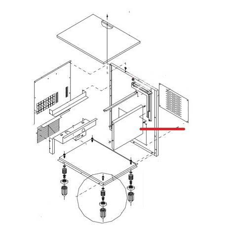 DOOR FOR MACHINE WITH ICE CUBE l:630MM H:300MM ORIGIN - VGQ678