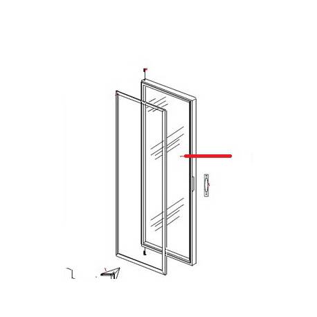 DOOR GLAZED CELLAR D372 WICST GENUINE FRIGELUX