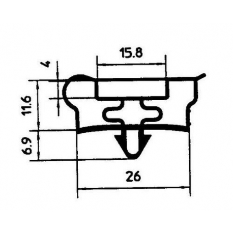 JOINT MAGNETIQUE PORTE R551 JM1R89 L:1524MM L:457MM ORIGINE ODIC - BQQ6583