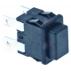 SCHALTER 19X13MM 2POLES 250V 16A SCHWARZ - TIQ11748