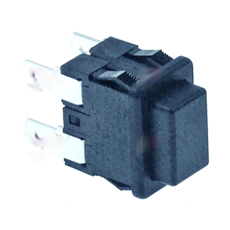 SCHALTER 19X13MM 2POLES 250V 16A SCHWARZ - TIQ11748