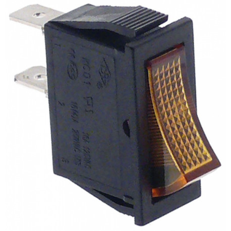 TASTSCHALTER 30X11MM IPOLE 250V 16A ORANGE - TIQ11740
