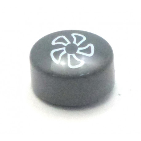 BUTTON ELLIPTIQUE GREY DEPARTURE 17X13MM GENUINE IME - FYQ6591