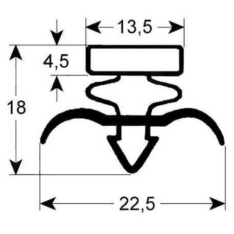 GASKET FOR CABINET MAGNETIC WITH COUNTERSINK L:1330MM L:610M - SFQ6557