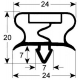 DICHTUNG FUR ARMOIRES REFRIGEREES MAGNETIC MIT SENKER L:1540 - SFQ6558