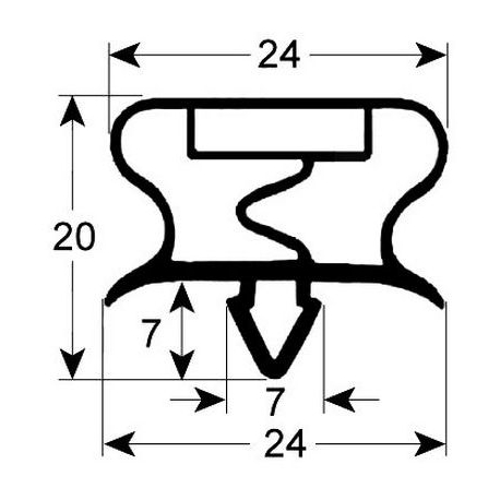 JUNTA PARA ARMOIRES REFRIGEREES MAGNETICO A EMPOTRAR L:640MM - SFQ6559