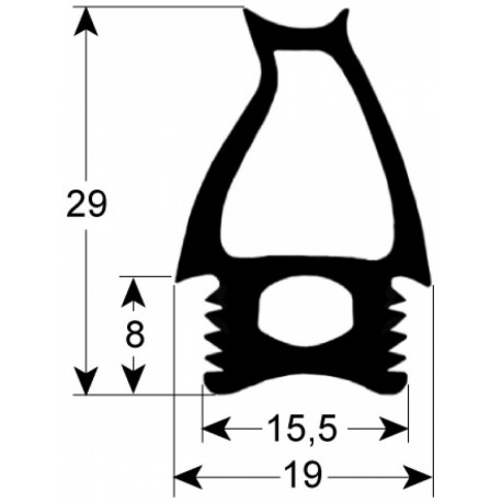 GASKET DOOR OF OVEN FX6 DOOR OF OVEN FX6 L:475MM L:475MM - TIQ11817