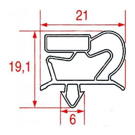 GUARNIZIONE PER DESSERTE GASTRO DI PORTA L:630MM L:400MM - VFQ6566