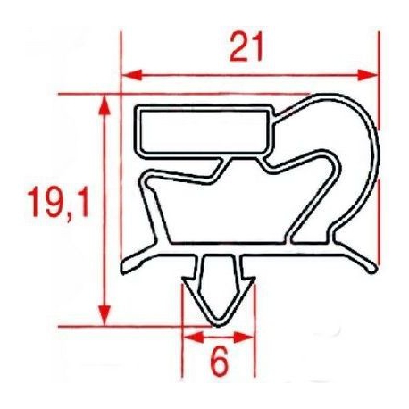 JOINT DE PORTE A ENCASTRER L:632MM L:483MM - VFQ6576