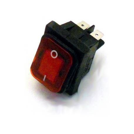 INTERRUPTEUR LUMINEUX BIPOLAIRE 30X22MM 250V 16A Ã­0MM ROUGE - 71552881