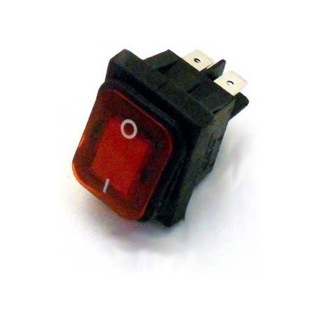 INTERRUTTORE LUMINOSI BIPOLARE 30X22MM 250V 16A Ã­0MM ROSSO - 71552881