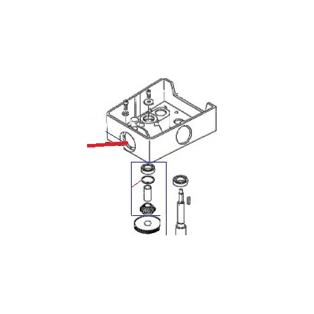 ARBRE PORTE OUTILS EQ BM20/30 ORIGINE DITO SAMA-ELECTROLUX - QFQ5Q5672