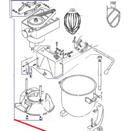 ECRAN PLAST COMPLET BM20/30 ORIGINE DITO SAMA-ELECTROLUX - QFQ5XW507