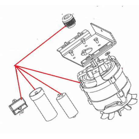 MOTEUR 1 230/240 50 EQ TRS ORIGINE DITO SAMA-ELECTROLUX - QFQ5XD725