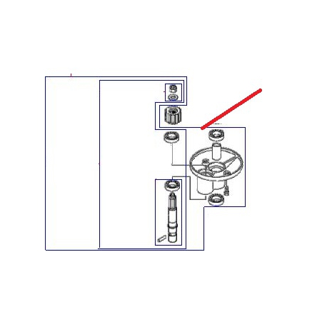 PLANETAIRE EQUIPE BM20/30 ORIGINE DITO SAMA-ELECTROLUX - QFQ5Q5628