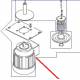 S/E MOTEUR+POULIE+SUPPORT BM20 ORIGINE DITO SAMA-ELECTROLUX - QFQ5Q6176