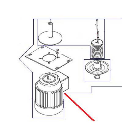 S/E MOTEUR+POULIE+SUPPORT BM20 ORIGINE DITO SAMA-ELECTROLUX - QFQ5Q6176