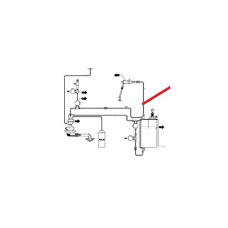 TUBE CHAUDIERE/RACCORD GROUPE ORIGINE CIMBALI - PQ7543