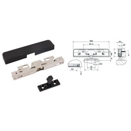 CLAUSURA CON STRIKER 4 TORNILLOS H:136.4MM - TIQ11016