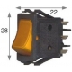 ORANGE PUSHBUTTON 4P. RECTANG. - FOQ656
