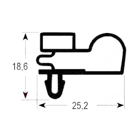 GASKET AMGNETIQUE WITH COUNTERSINK FOR ARMOIRES SLIM/ICE/TOP - TIQ11220