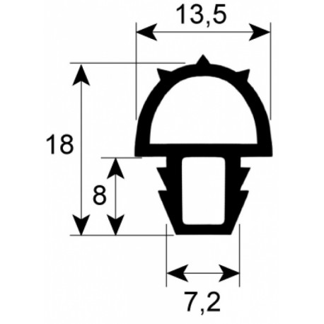 GUARNIZIONE PORTA DI FORNO VENDUTO AU METRO - PBIQ6556