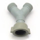 PLASTIC Y-CONNECTOR REINFORCED QUALITY INLET 3/4 OUTLET 3/4