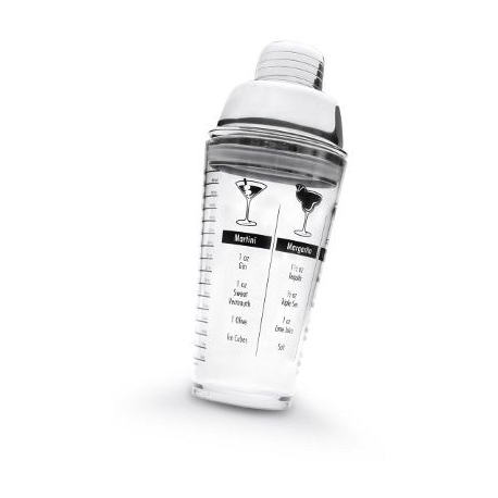 SHAKER ACRYLIQUE GRADUATED MIT STOPFEN INOX 0.45L H:22MM - IQ7392