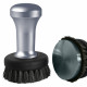 TAMPER WITH COFFEE WITH BRUSH INTEGRATED Ø58.5MM GREY