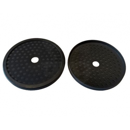 SHOWER FLAT WITH REBORD IN TEFLON BLACK COMPATIBLE - IQ8693