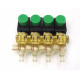 BLOCCO-4-ELETTROVALVOLE ODE CORPO IN OTTONE 2VIE 14W 24V CC