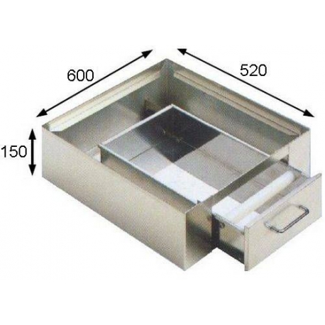 RECIPIENTES A MARC + CAJON ACERO INOXIDABLE PARA MAQUINA - IQ7009