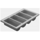 RAMASSE-COUVERTS QUALITE ALIMENTARE 4 SCOMPARTIMENTI GN1/1