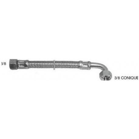 FLEXIBLE INOX COUDE 3/8F 100CM - IQ128