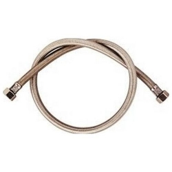 FLEXIBLE HOSE STRAIGHT FLAT L:500MM ÃINT:8MM ÃEXT:12MM STAINLESS STEEL INLET