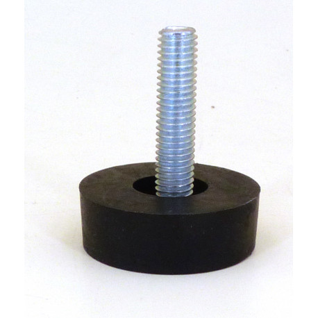 ROUND FIXED RUBBER MACHINE LEG 8X40MM END-FITTING 34MM - IQ437