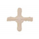 FITTING IN CROSS PVC REEDED Ø6MM