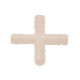 FITTING IN CROSS PVC REEDED Ø10MM